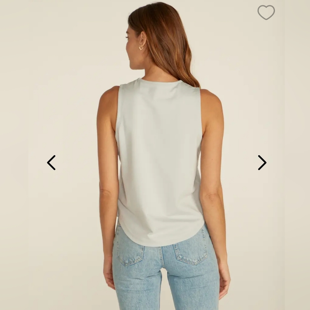 NWT Women's BYLT BASICS "ESSENTIAL DROP-CUT TANK TOP" IN COLOR CADET & SIZE S - Picture 12 of 14